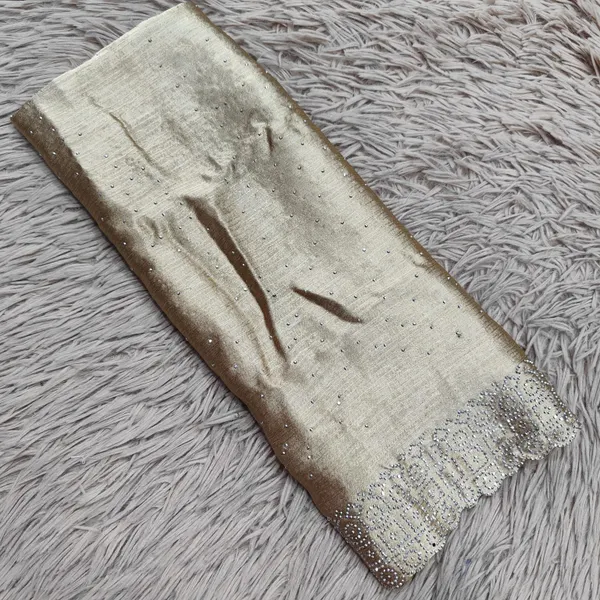 Satin Fabric Heavy Stone Work Hijabs | HJ10